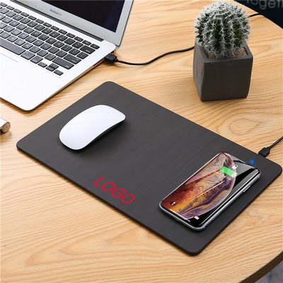 PU Mouse Pad with Wireless Charger